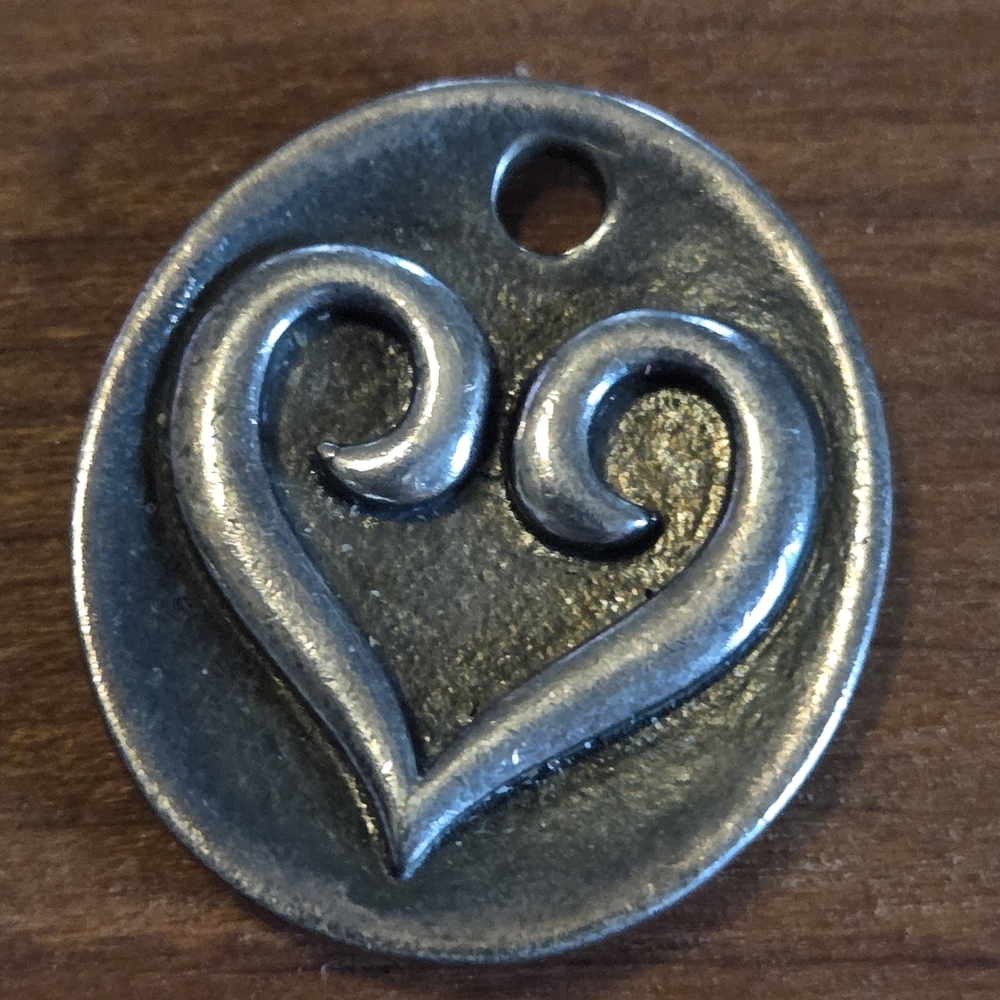 James Avery Silver Swirl Heart Pendant